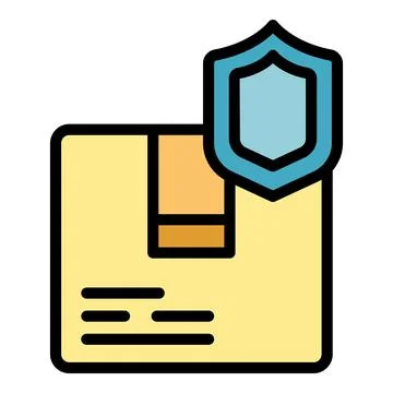 Parcel protection icon vector flat Illustrazione stock
