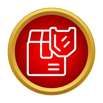 Parcel protection shield icon for delivery security Stockillustratie