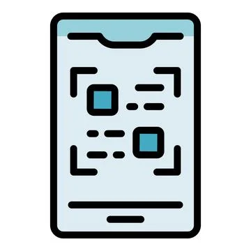 Parcel qr ode icon vector flat Stock Illustration
