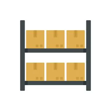 Parcel rack icon flat isolated vector Stockillustratie