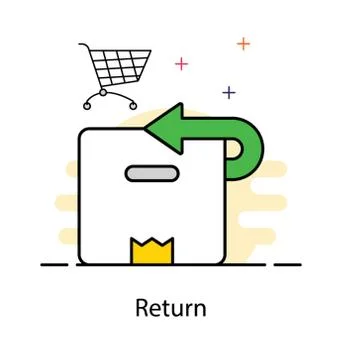 Parcel return concept in flat design Illustration