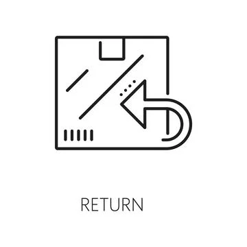 Parcel return icon for delivery logistics service Stock Illustration