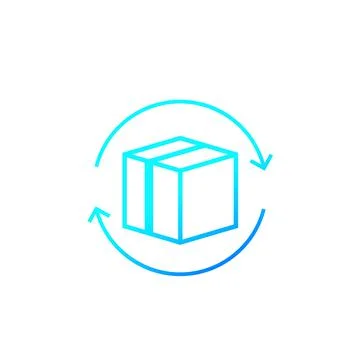 Parcel return icon Stock Illustration