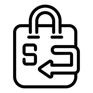 Parcel return icon outline vector. Delivery service Stock Illustration