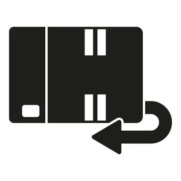 Parcel return icon simple vector. Box exchange イラスト素材