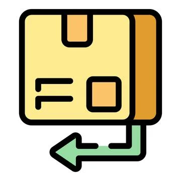 Parcel return icon vector flat Stock Illustration