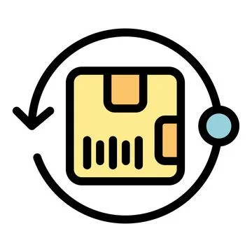 Parcel return icon vector flat Stock Illustration