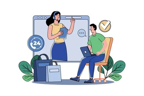 Parcel Return Illustration concept on white background イラスト素材