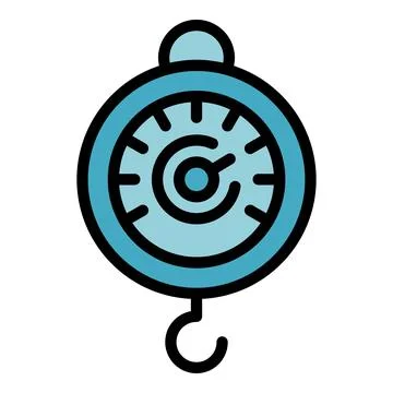 Parcel scales icon vector flat Stock Illustration