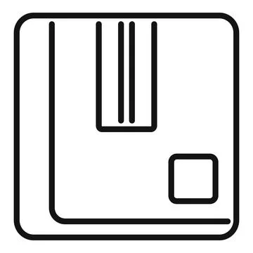 Parcel scan bar code icon outline vector. Sign pay cell 스톡 일러스트