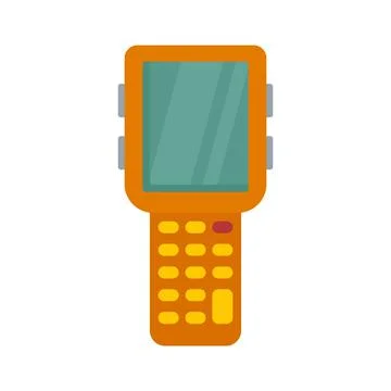 Parcel scanner icon flat isolated vector Illustrazione stock