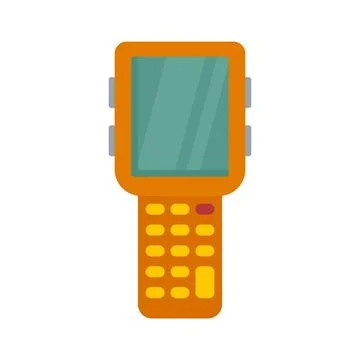 Parcel scanner icon flat isolated Illustrazione stock