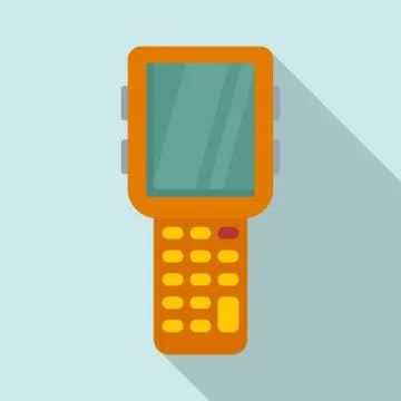 Parcel scanner icon, flat style Stockillustratie