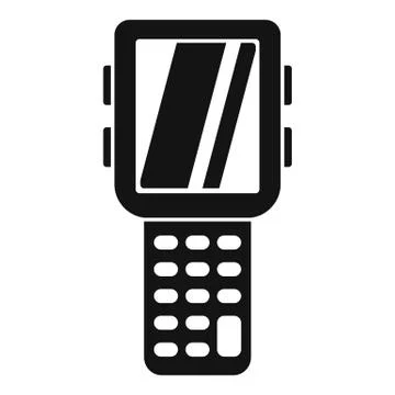 Parcel scanner icon, simple style Illustrazione stock