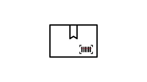 Parcel scanning icon looping animation Stock Footage 339226209