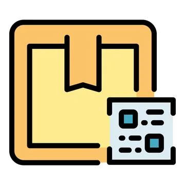 Parcel service icon vector flat Stock Illustration