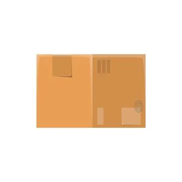 Parcel side view isolated vector 库存插图