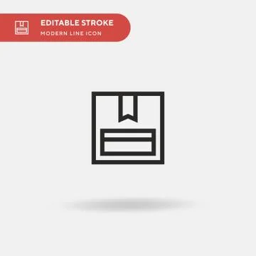 Parcel Simple vector icon. Illustration symbol design template for web mobile Stock Illustration