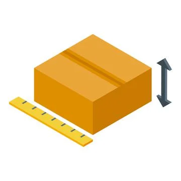 Parcel size icon isometric vector. Home package Stock Illustration