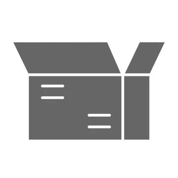 Parcel solid icon, delivery service symbol, open box vector sign on white 스톡 일러스트