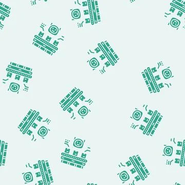 Parcel sorting autonomous delivery glyph seamless pattern 스톡 일러스트