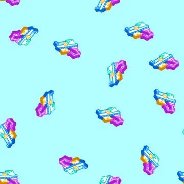 Parcel sorting autonomous delivery isometric icon seamless pattern Stock Illustration