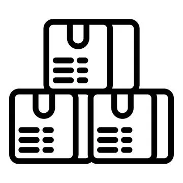 Parcel stack icon outline vector. Storage logistic Stock Illustration