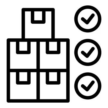 Parcel storage icon outline vector. Logistic mover Illustrazione stock