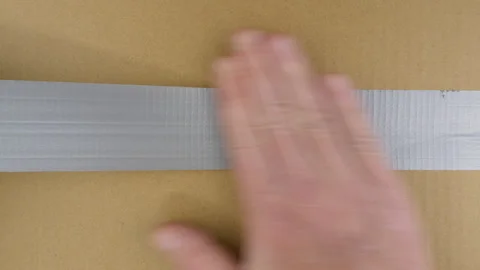 Parcel taping, green screen Video stock 247727227