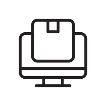 Parcel thin line icon 스톡 일러스트