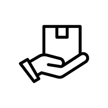 Parcel thin line icon Stock Illustration