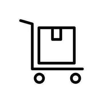 Parcel thin line icon Stock Illustration
