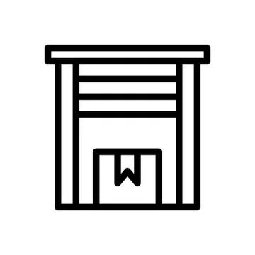 Parcel thin line icon Stock Illustration