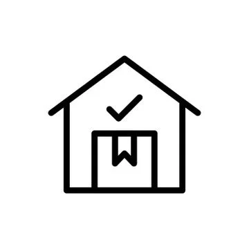 Parcel thin line icon Illustrazione stock