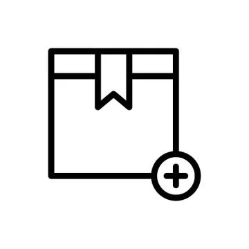 Parcel thin line icon Illustrazione stock