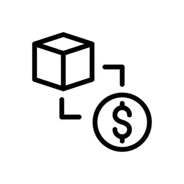 Parcel thin line icon Stock Illustration