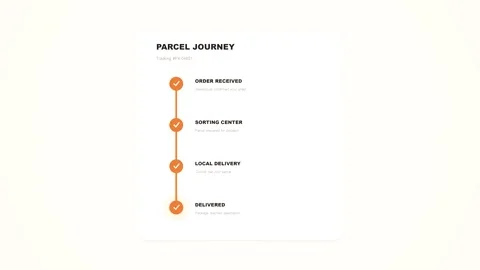 Parcel tracking animation showing delivery status update Stock Footage 346981801
