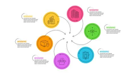 Parcel tracking, Elevator and Skyscraper buildings icons set. Vector Stock Illustration