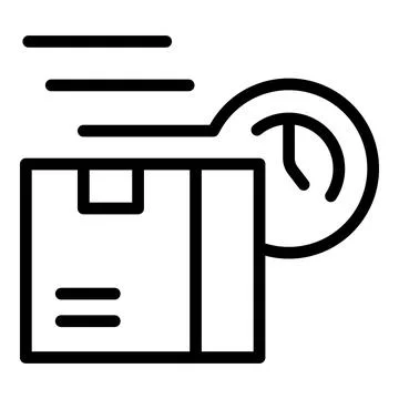 Parcel tracking icon outline vector. Delivery truck Stock Illustration