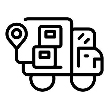 Parcel tracking icon outline vector. Inventory management イラスト素材