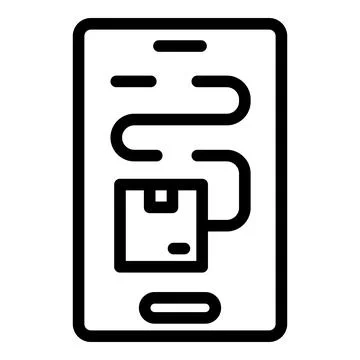 Parcel tracking icon outline vector. Traffic freight Stock Illustration