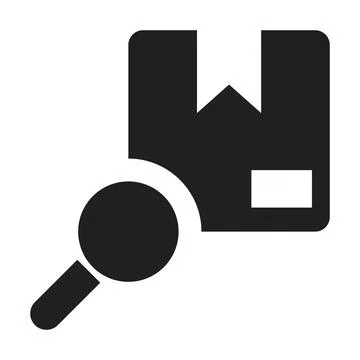 Parcel tracking icon vector design template in black color isolated sign on w イラスト素材