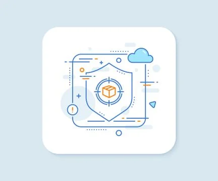 Parcel tracking line icon. Delivery monitoring. Vector Illustrazione stock