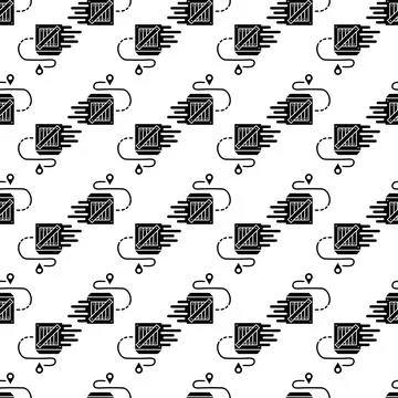 Parcel tracking pattern seamless vector 스톡 일러스트