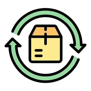 Parcel tracking refresh icon vector flat 스톡 일러스트