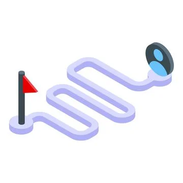 Parcel tracking route icon isometric vector. Delivery track Stock Illustration