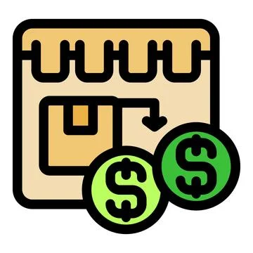 Parcel tracking website showing shipping costs with dollar coins Stock Illustration