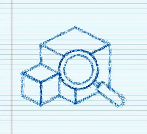 Parcel tracking website. sketch icon. Online package tracking. Modern concept Stockillustratie