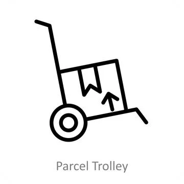 Parcel Trolley 库存插图