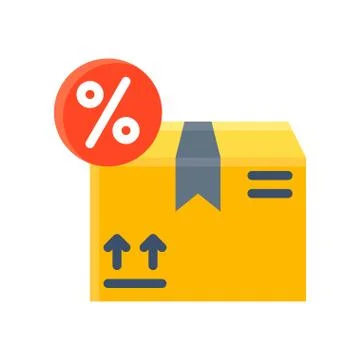 Parcel vector, Black friday related flat icon Stockillustratie